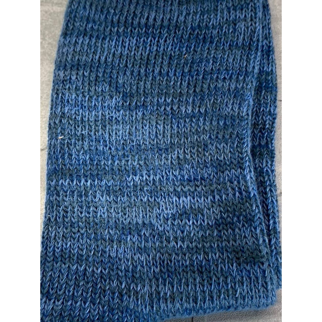 Sun + Stone Men's Blue Marled Knit Crew Single Sock SZ 10-13