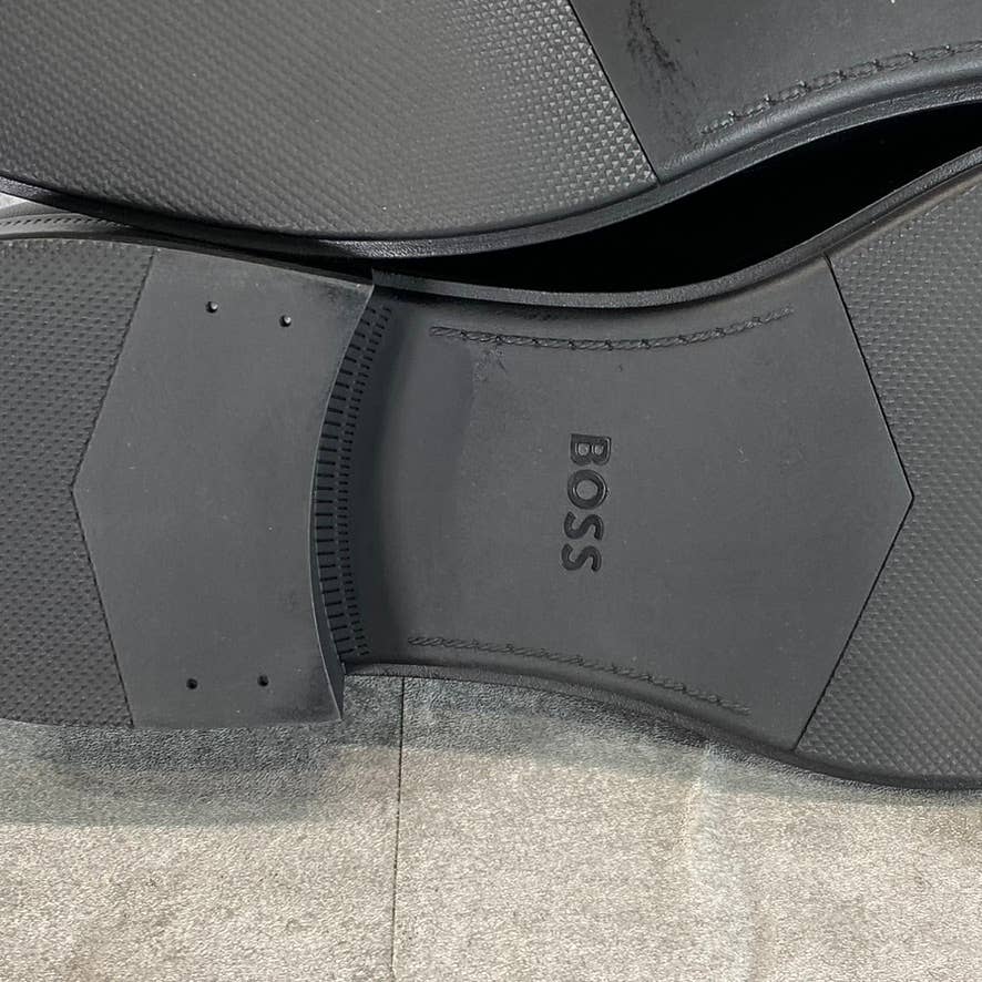 BOSS By Hugo Boss Men's Black Leather Colby Lace-Up Derby Dress Shoes SZ 7.5