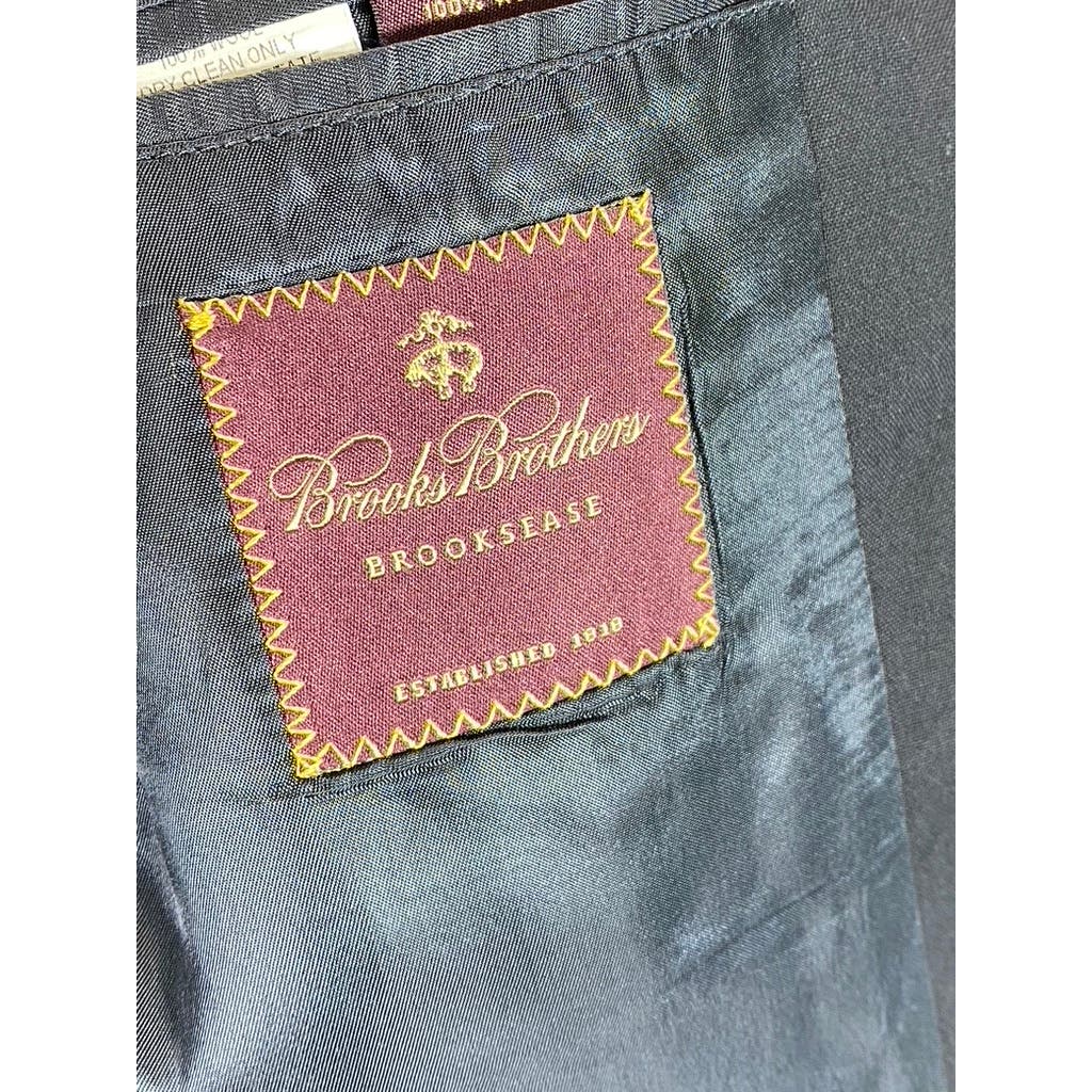 BROOKS BROTHERS Boy's Black Brooksease Three-Button Wool Blazer SZ 20