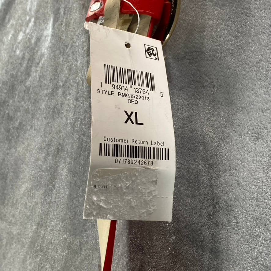 INC INTERNATIONAL CONCEPTS Women's Red Textured Buckle Belt SZ XL