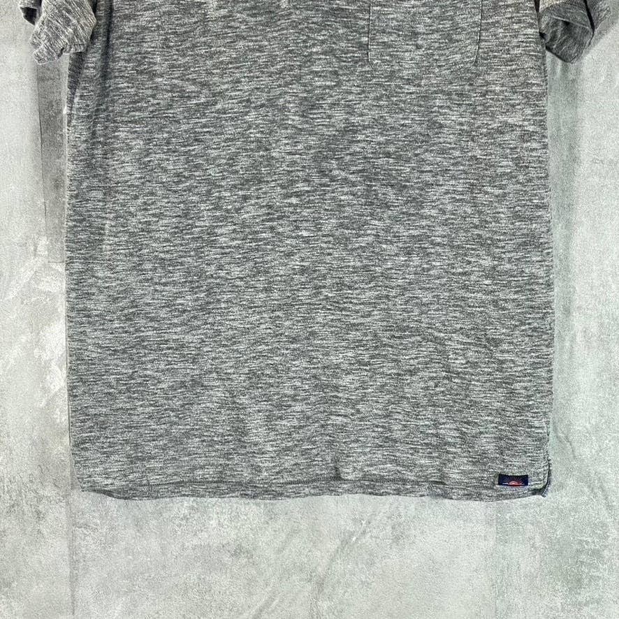 FAHERTY BRAND Men's Heather Grey 3-Button Short-Sleeve Polo Shirt SZ M