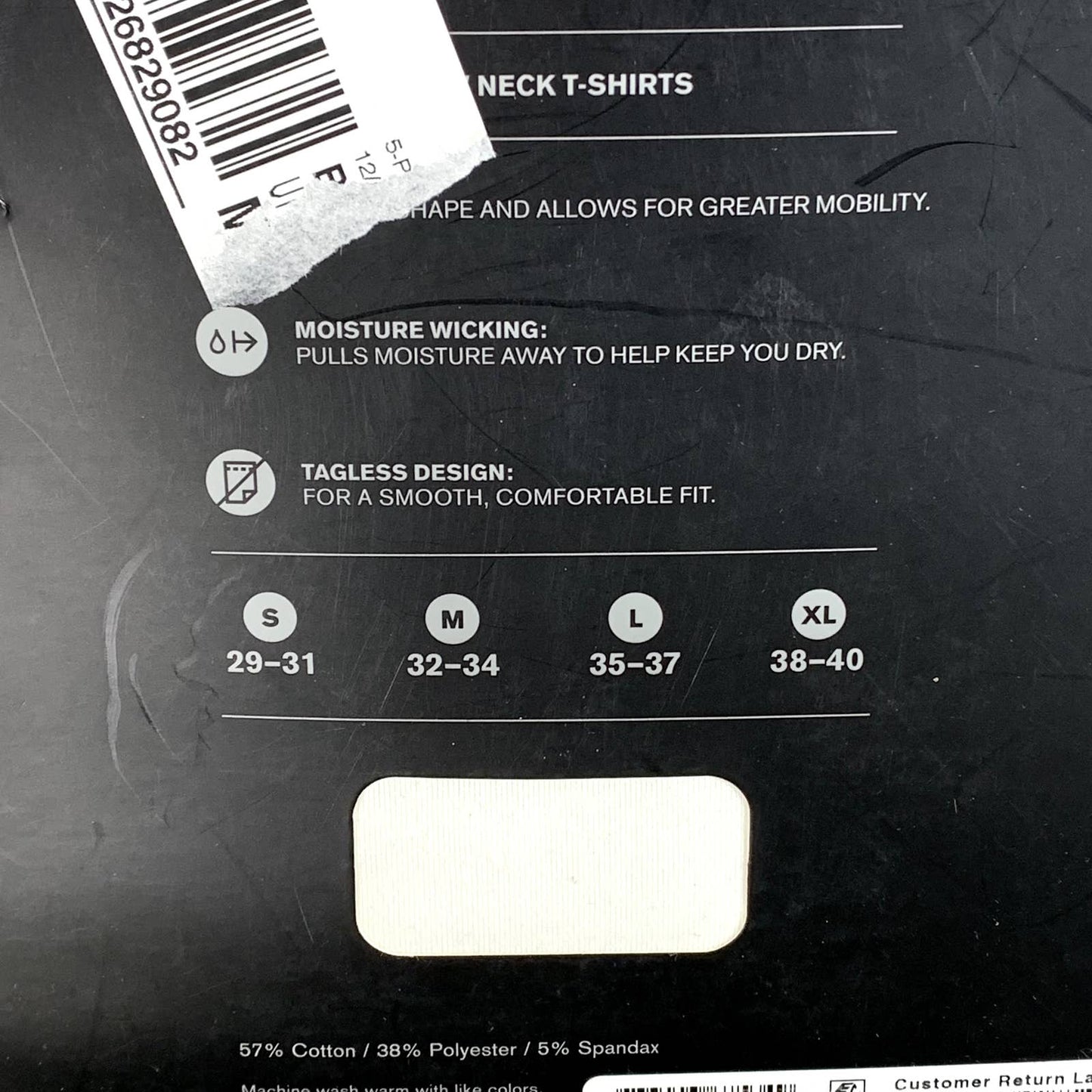 ALFANI Alfa-Tech Men's Solid White 5-Pack Crewneck Short-Sleeve T-Shirts SZ L