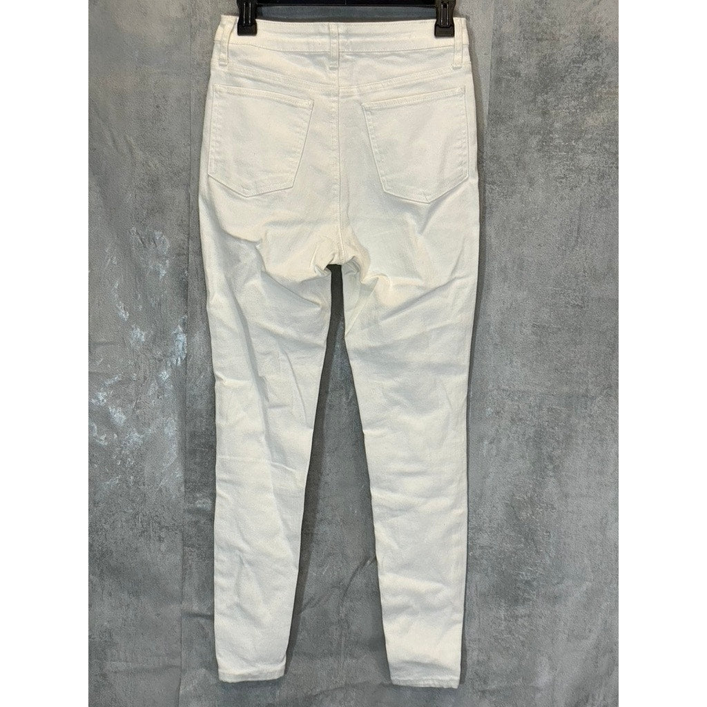 ABOUND Women's White High-Rise Skinny Denim Jeans SZ 28