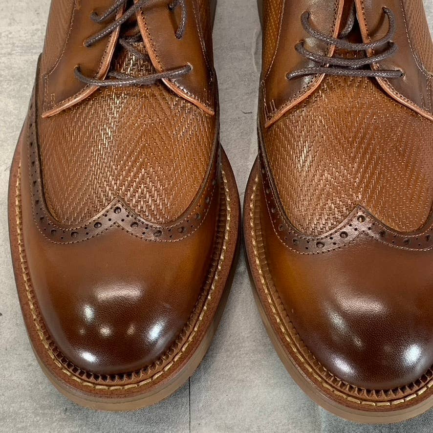 VINTAGE FOUNDRY CO. Men's Cognac Leather Clark Lace-Up Oxfords SZ 9