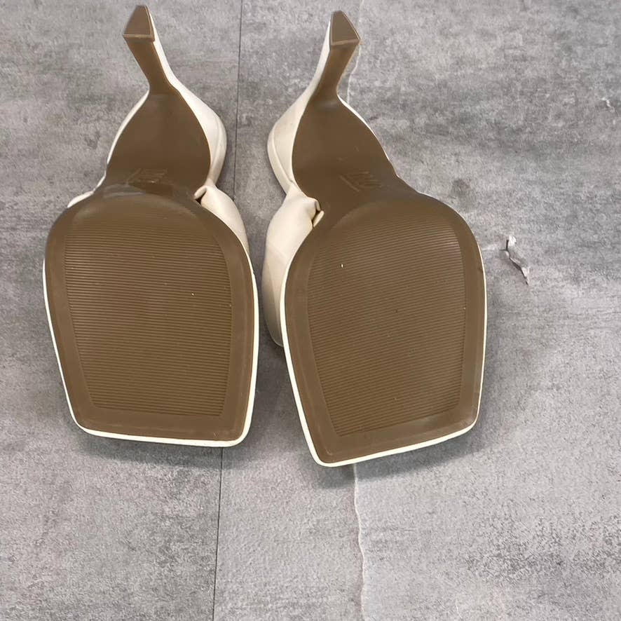 INC INTERNATIONAL CONCEPTS Women's White Smooth Sagee Thong Dress Sandals SZ 5