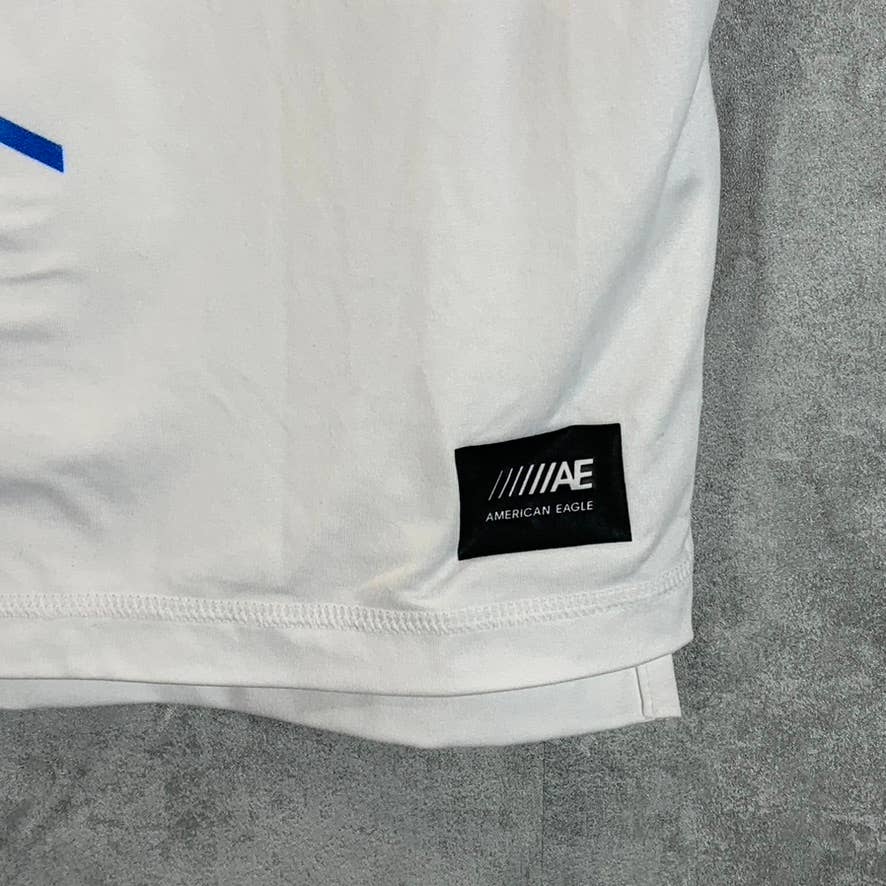 AMERICAN EAGLE OUTFITTERS Men's White AE Active Flex Crewneck T-Shirt SZ S