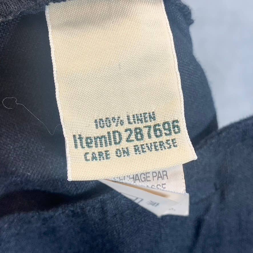L.L. BEAN Women's Navy Linen Classic-Fit Pants SZ 16