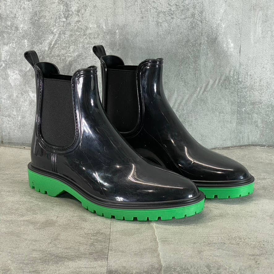 INC INTERNATIONAL CONCEPTS Women's Black Rylien Round-Toe Pull-On Rain Boot SZ10