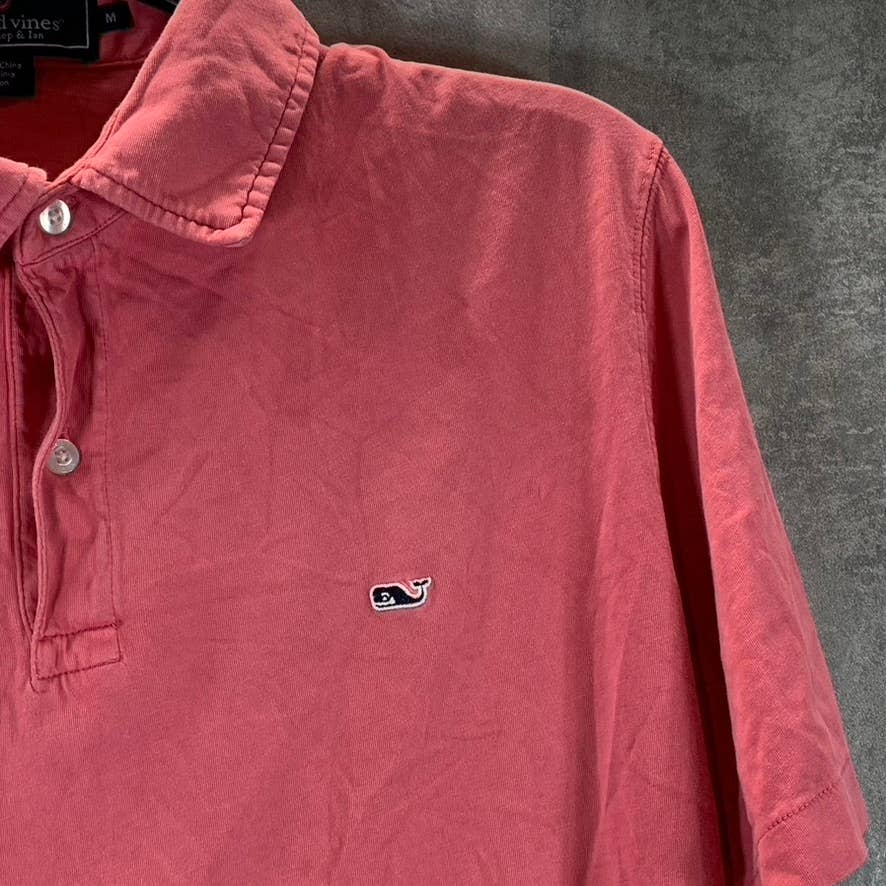 VINEYARD VINES Men's Red Classic Pima Pique Short-Sleeve Polo Shirt SZ M