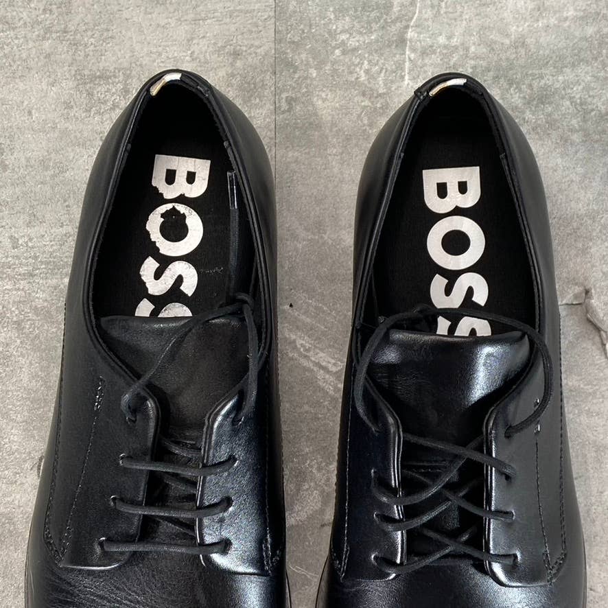 BOSS By Hugo Boss Men's Black Leather Colby Lace-Up Derby Dress Shoes SZ 7.5