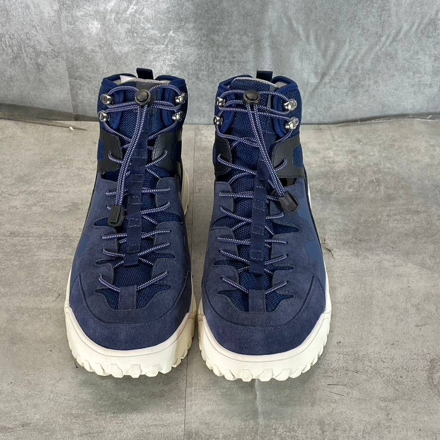 HYBRID GREEN LABEL Men's Navy Casual Squill Bungee-Lace Sneakers SZ 10