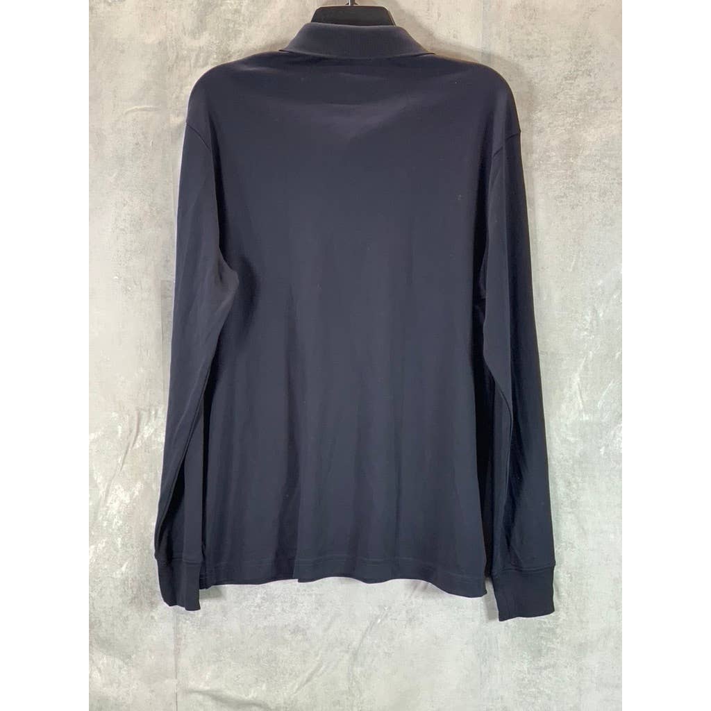 LANDS' END Men's Radiant Navy Supima Pocket Super Soft Polo Shirt SZ M