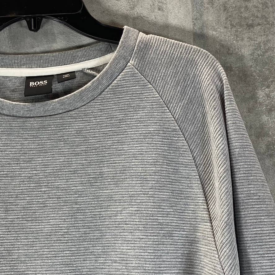 HUGO BOSS Women's Gray Bodywear Waffle Texture Logo Waistband Lunge Set SZ M