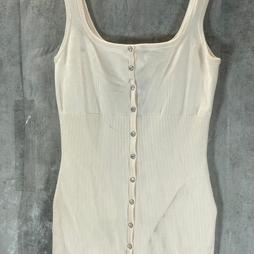 GUESS Women's Ocean Salt Lana Button-Front Bodycon Midi Dress SZ M