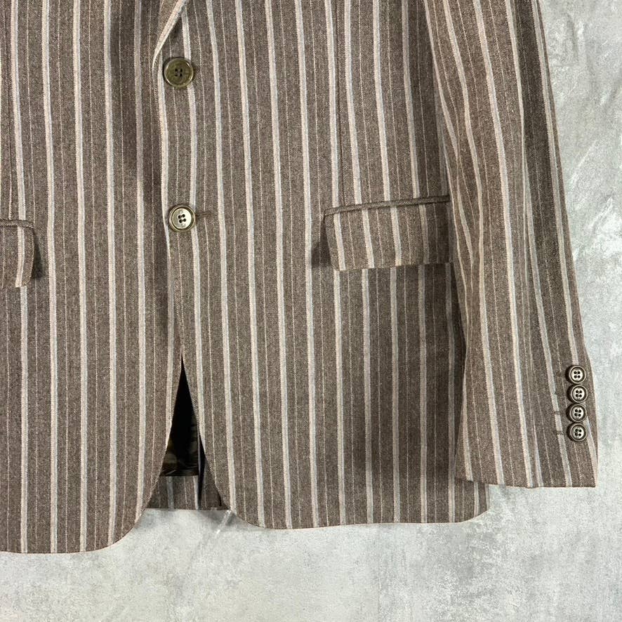 PS PAUL SMITH Men's Brown Striped Two-Button Blazer SZ 40