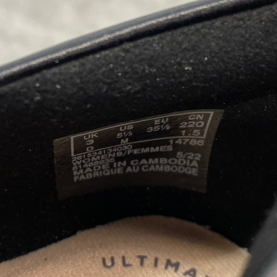 CLARKS COLLECTION Women's Black Combo Marilyn Sara Block-Heel Pumps SZ 5.5