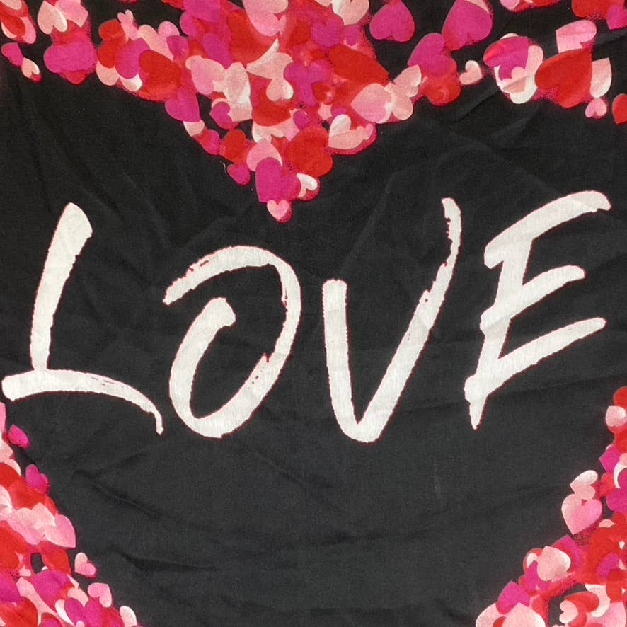 GIANI BERNINI Women's Red/Black Love Square Printed Scarf SZ OS