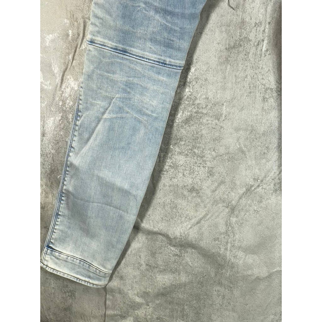 G-STAR RAW Men's Sun Faded Topaz Blue 5620 3D ZIP Knee Skinny Jeans SZ 32X32