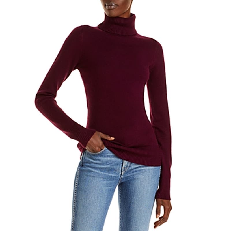 FRENCH CONNECTION Wine Turtleneck Long Sleeve Pullover Sweater SZ M