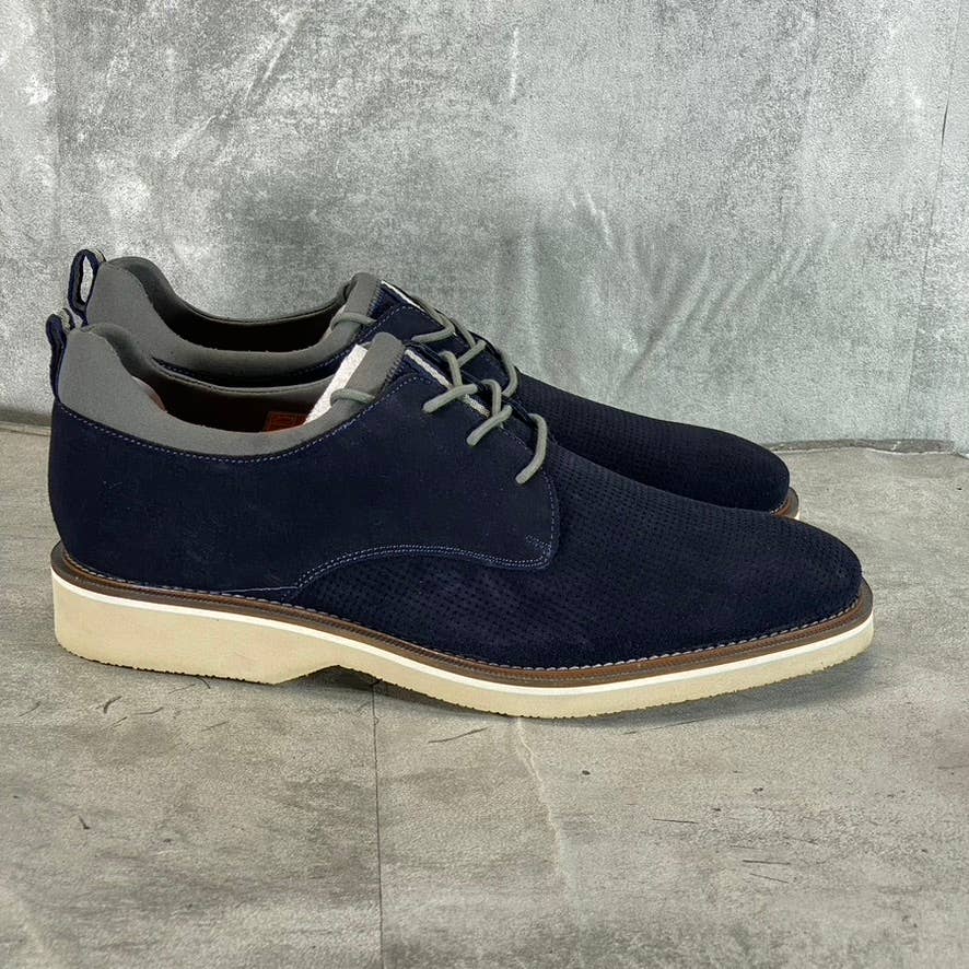THOMAS & VINE Men's Navy Desmond Perforated Lace-Up Derby SZ 10.5