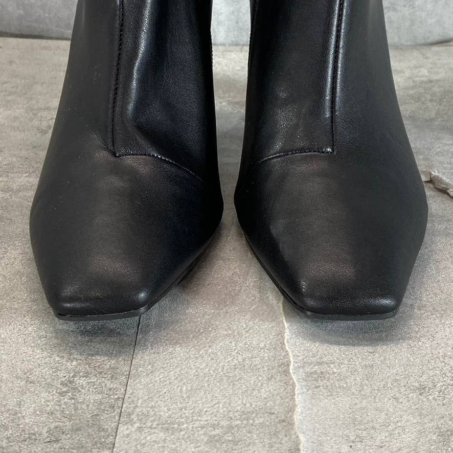 ALFANI Step N' Flex Women's Black Faux-Leather Terrie Side-Zip Booties SZ 7.5