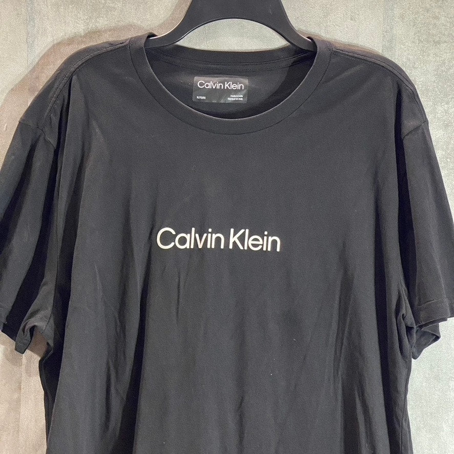 CALVIN KLEIN Men's Black/White Logo Graphic Short Sleeve Crewneck T-Shirt SZ XL