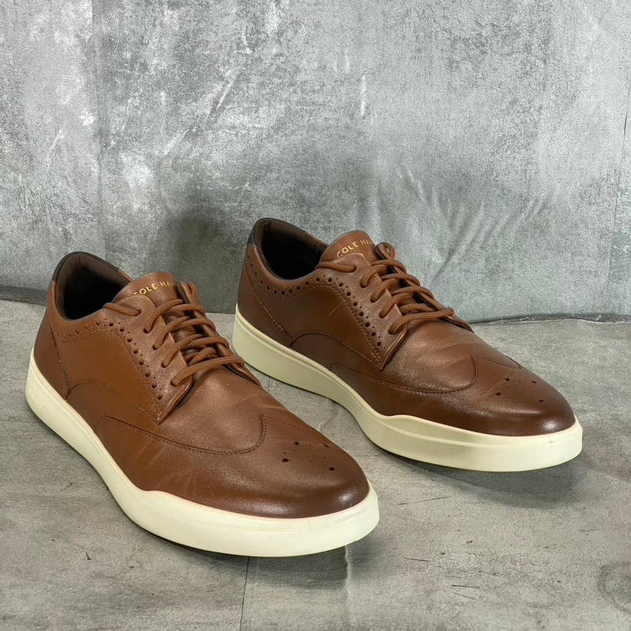COLE HAAN ZeroGrand Men's British Tan/Ivory Wingtip Lace-Up Oxford Sneakers 13