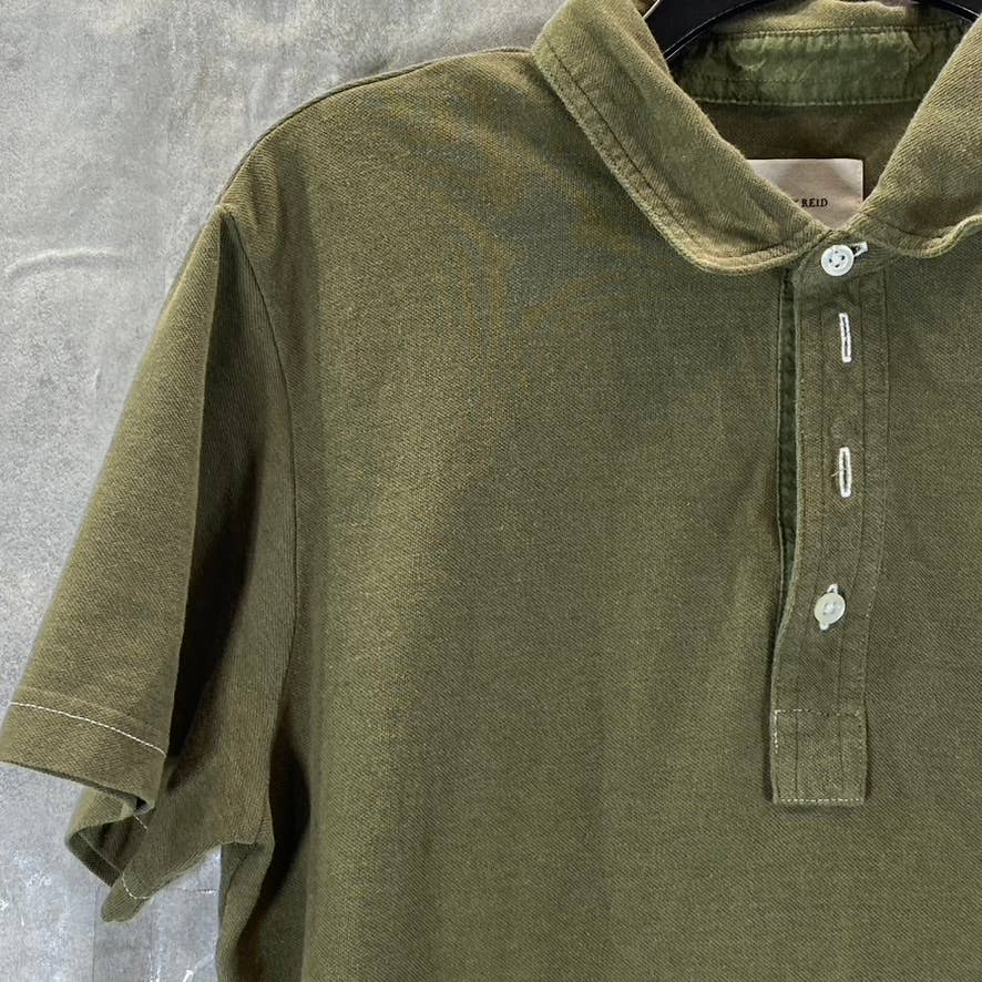 BILLY REID Men's Olive Pensacola Short-Sleeve Polo Shirt SZ L