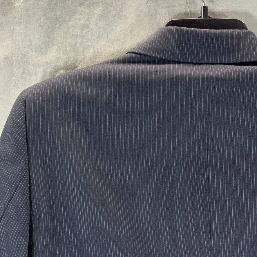 EMPORIO ARMANI Men's Navy Pinstripe Three-Button Double-Breast Blazer SZ 36
