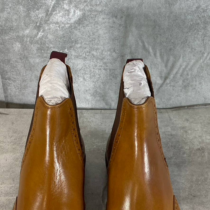 THOMAS & VINE Men's Brown Nash Wingtip Pull-On Chelsea Boots SZ 8.5