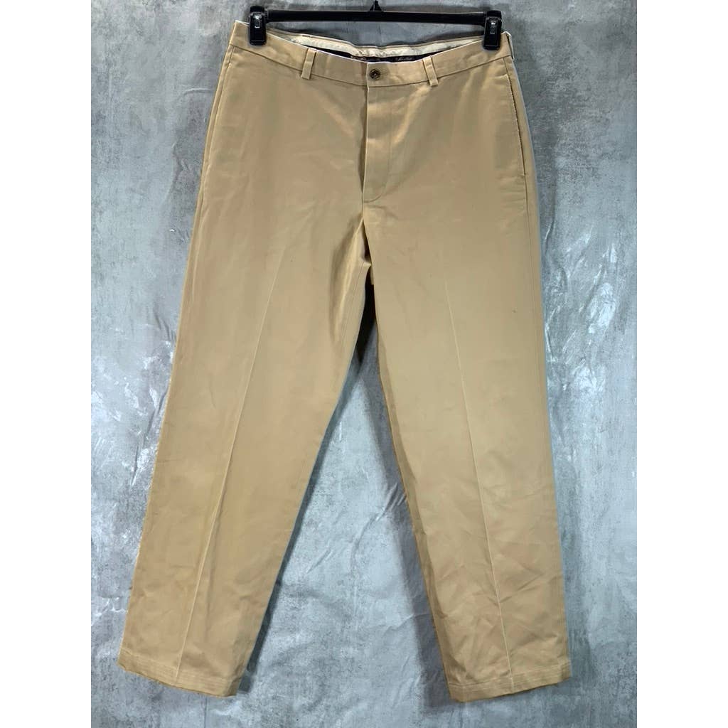 BROOKS BROTHERS Men's Khaki Hudson Fit Stretch Advantage Chino Pants SZ 36X32