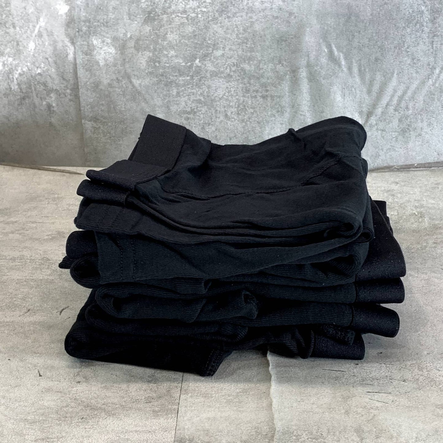 CLUB ROOM Men's Solid Black 8-Pack Tagless No-Rise Up Boxer Briefs SZ M