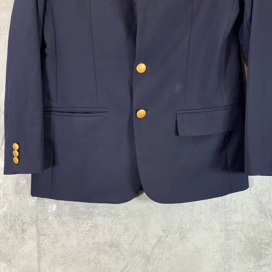 LANDS' END Boy's Navy Two-Button Blazer SZ 16
