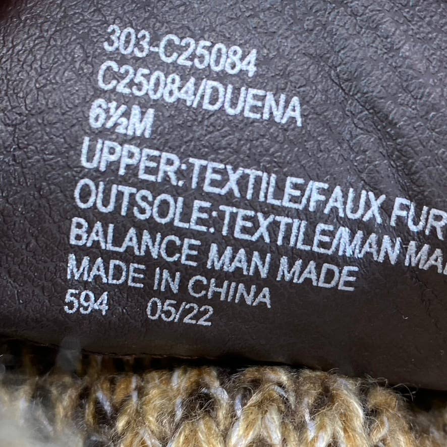CLIFFS By White Mountain Tobacco Duena Faux-Fur Lace-Up Hiker Boots SZ 6.5