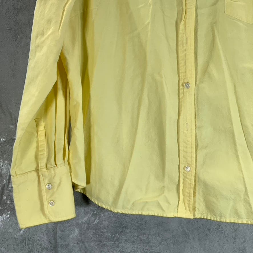 J.CREW Women's Yellow Button-Up Long Sleeve Top SZ XL