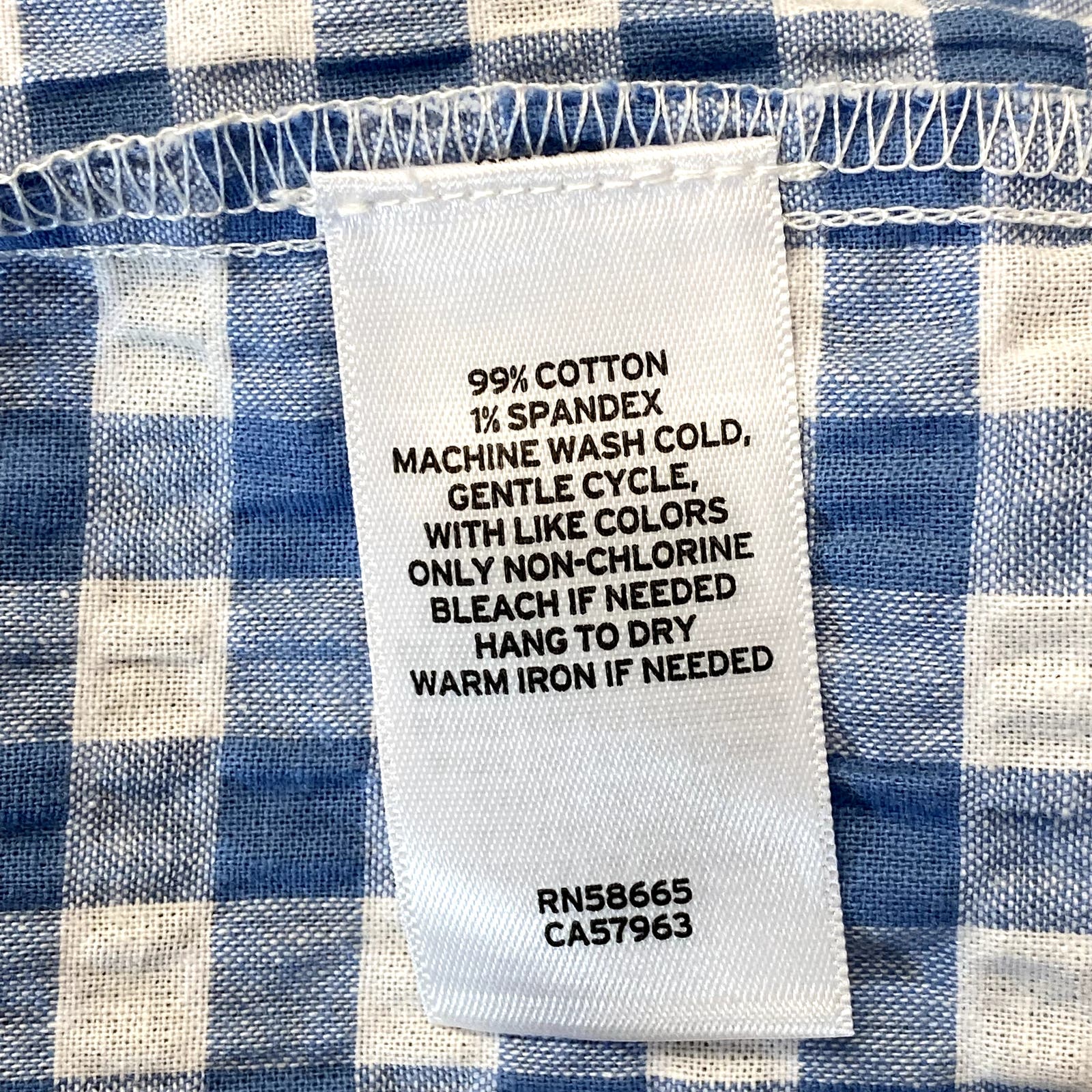 ABOUND Women's Plus Size Blue/White Gingham Shorts SZ 1X