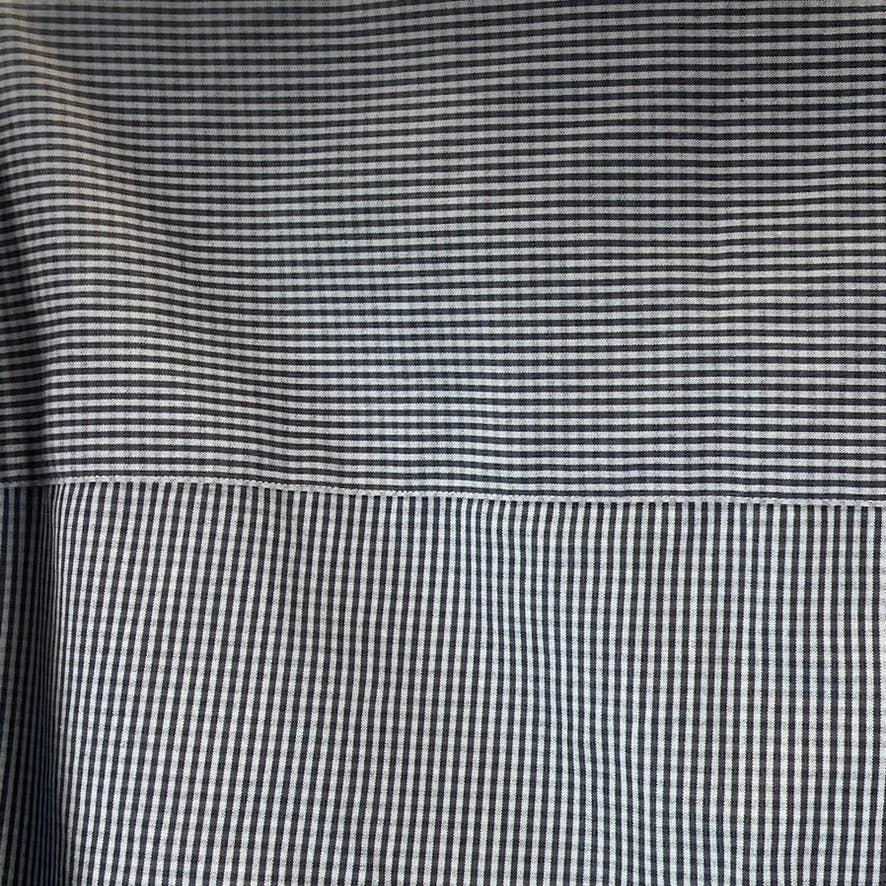KENNETH COLE REACTION Men's Black Mini Gingham Slim-Fit Dress Shirt SZ 17 32/33