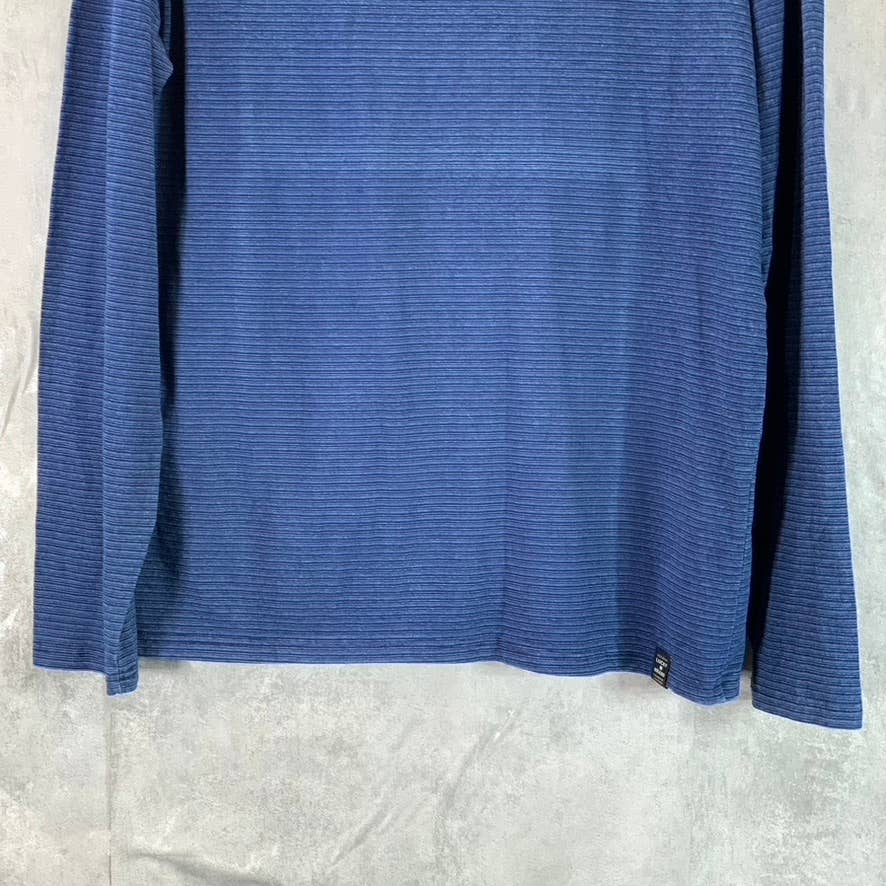 LUCKY BRAND Men's Indigo Stripe Crewneck Long-Sleeve Pullover Sweater SZ M