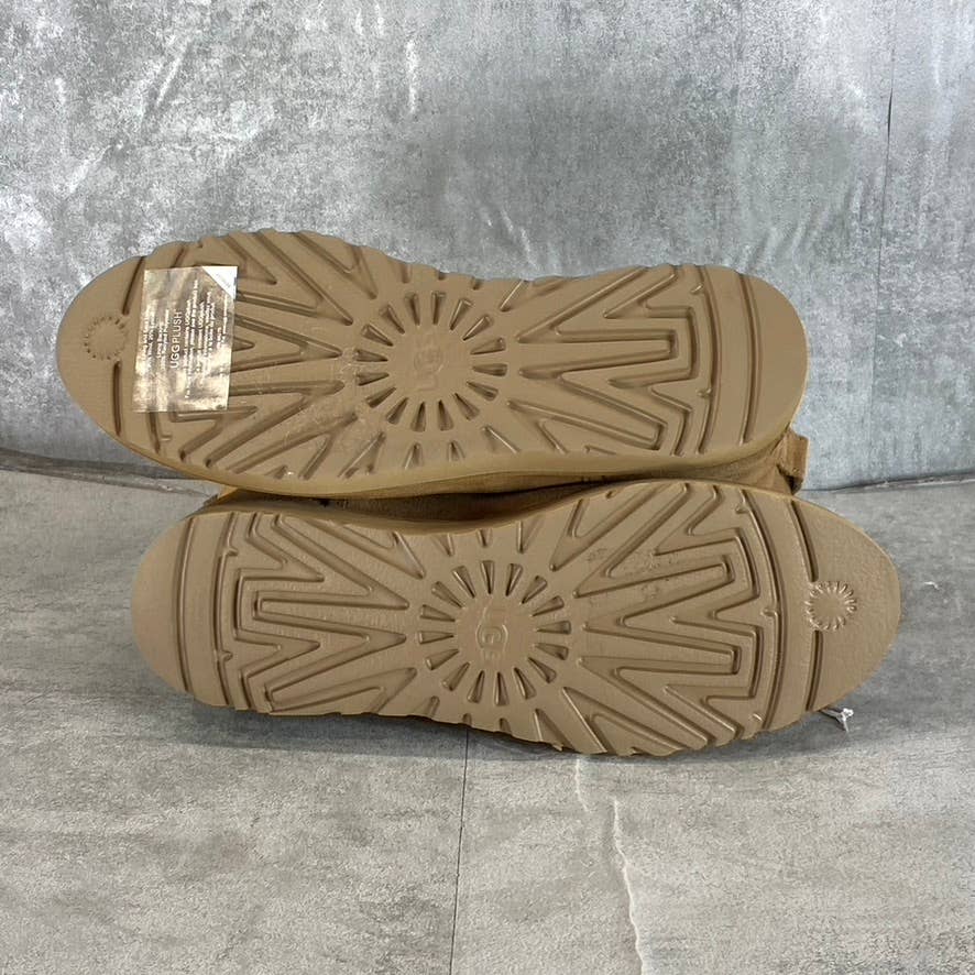 UGG Women's Cognac Suede Cory II Round-Toe Pull-On Wedge Winter Boots SZ 7.5