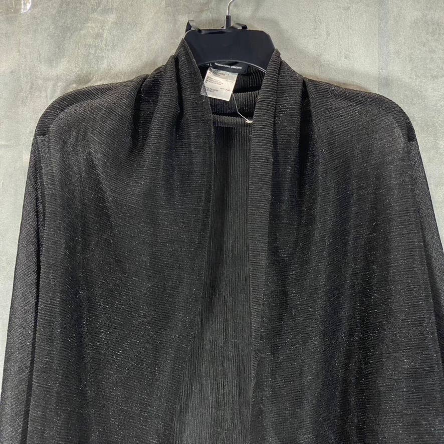 INC INTERNATIONAL CONCEPTS Women's Black Metallic Sheer Evening Shawl SZ OS