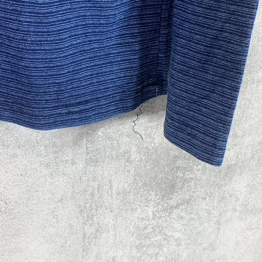 LUCKY BRAND Men's Indigo Stripe Crewneck Long-Sleeve Pullover Sweater SZ M