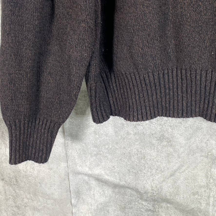 OSCAR DE LA RENTA Men's Brown Cowl Neck Long-Sleeve Pullover Sweater SZ 2XL