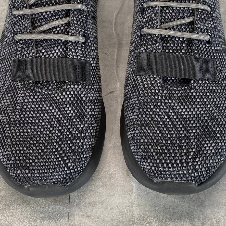 HYBRID GREEN LABEL Men's Black Knit Cloud Low-Top Lace-Up Sneakers SZ 10