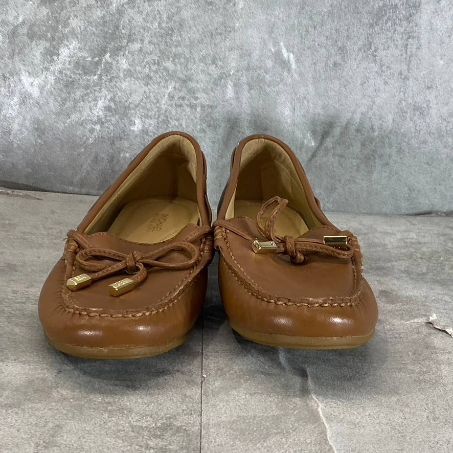 MICHAEL MICHAEL KORS Women's Luggage Brown Leather Sutton Moccasin Loafers SZ6.5