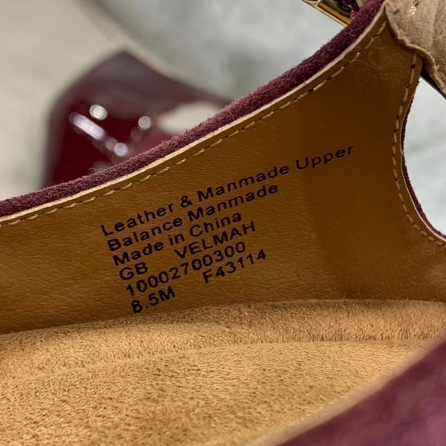 GIANI BERNINI Women's Wine Suede Velmah Memory Foam Mary Jane Pumps SZ 8.5