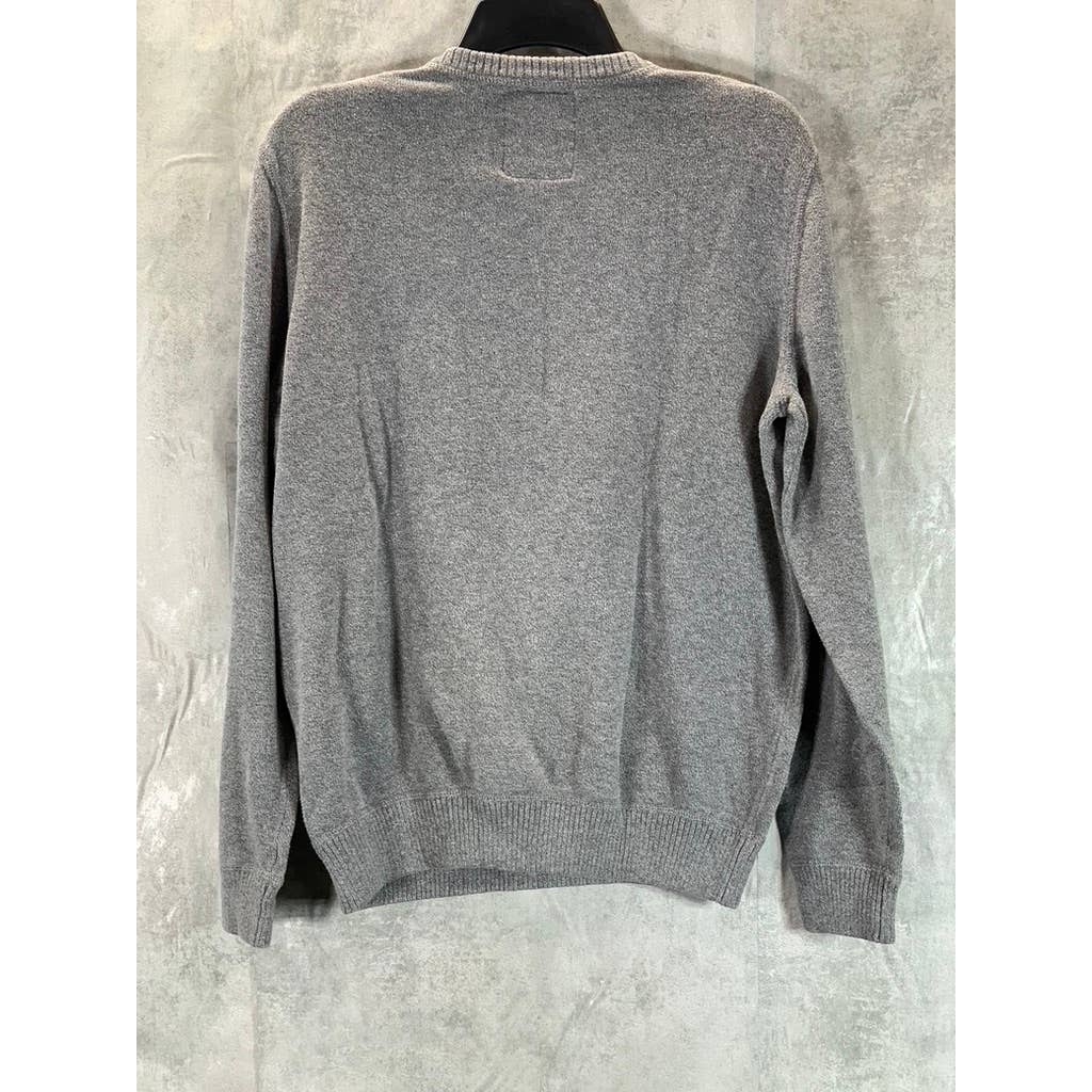 AMERICAN EAGLE Men's Heather Grey V-Neck Cotton Pullover Sweater SZ M