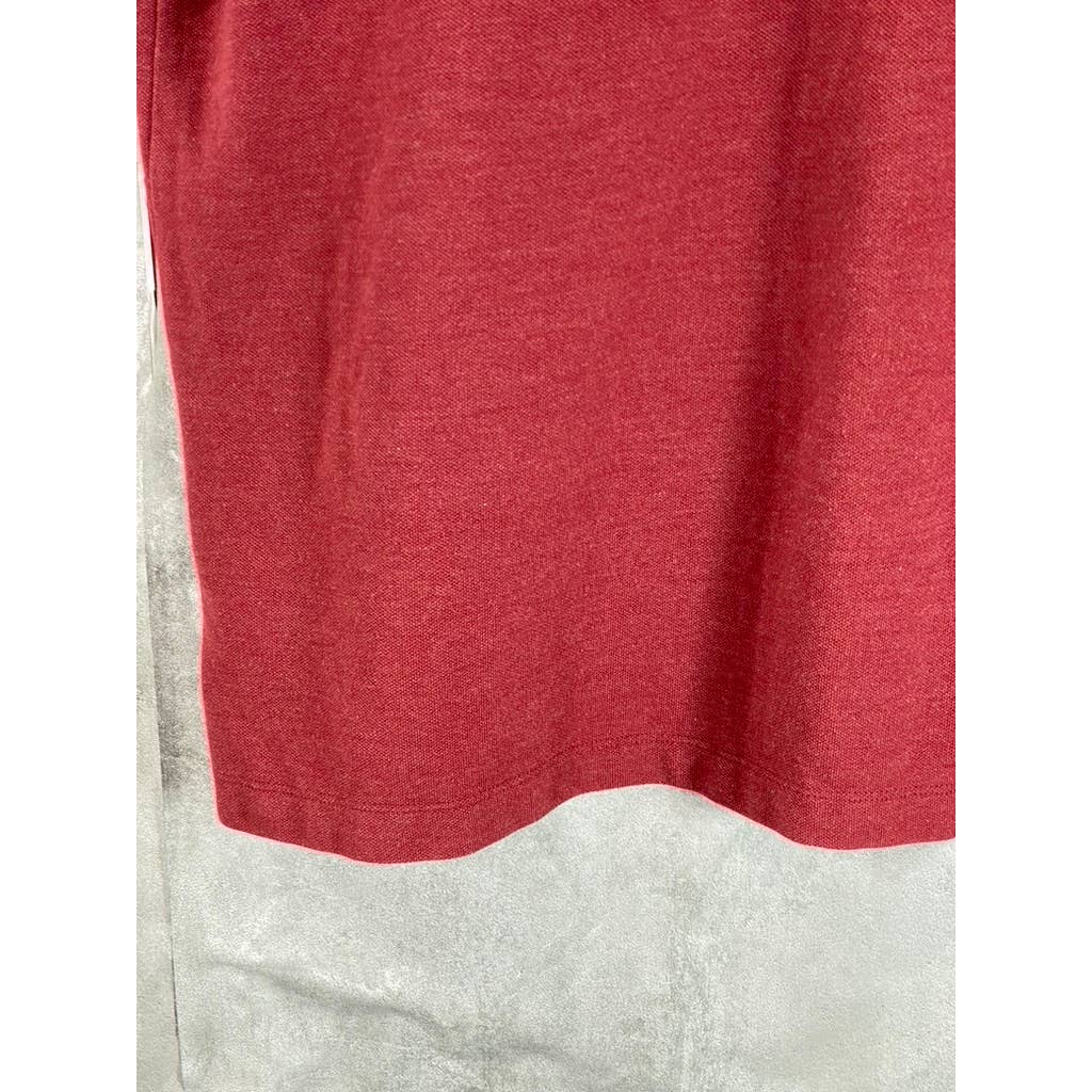 EDDIE BAUER Men's Red Classic Short-Sleeve Polo Shirt SZ L