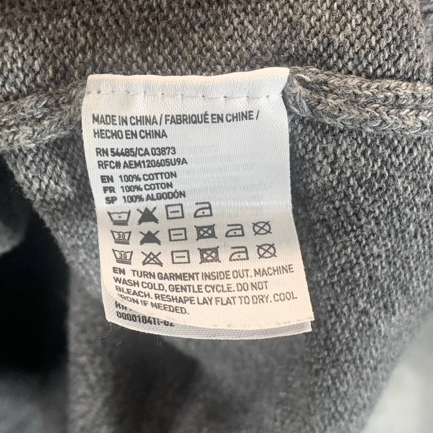 AMERICAN EAGLE Men's Heather Grey V-Neck Cotton Pullover Sweater SZ M