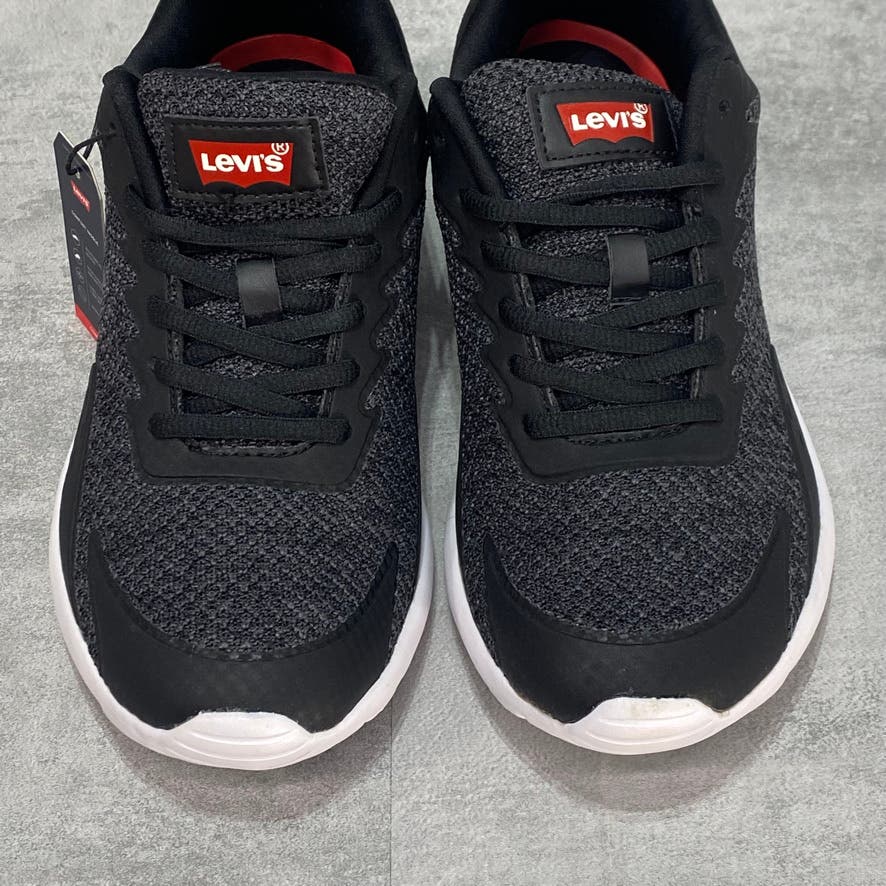 LEVI'S Black Men's Delta Knit Breathable Chunky Sole Lightweight Sneakers SZ 9.5