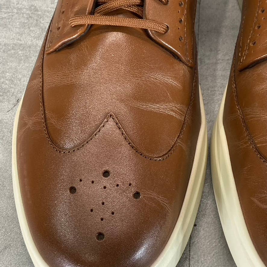 COLE HAAN ZeroGrand Men's British Tan/Ivory Wingtip Lace-Up Oxford Sneakers 13